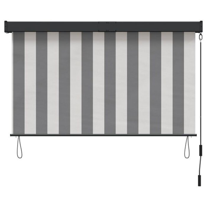 Vidaxl Außenrollo 100x250 cm Anthrazit/Weiß - UV-Schutz - bis zu 34% Rabatt