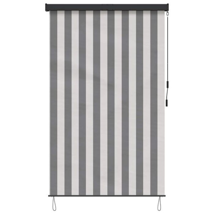 Vidaxl Außenrollo 100x250 cm Anthrazit/Weiß - UV-Schutz - bis zu 34% Rabatt