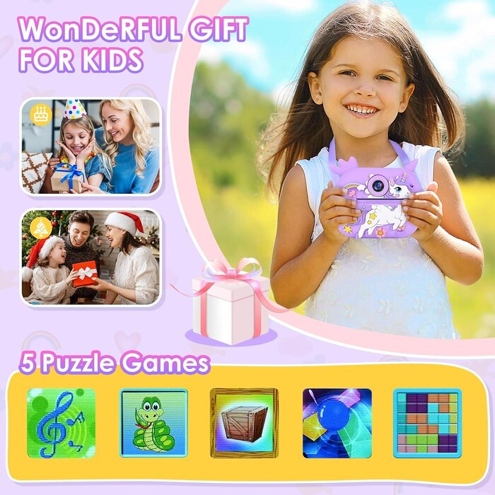 Kinder Sofortbildkamera Lila - 1080p Video - Bis zu 32% Rabatt