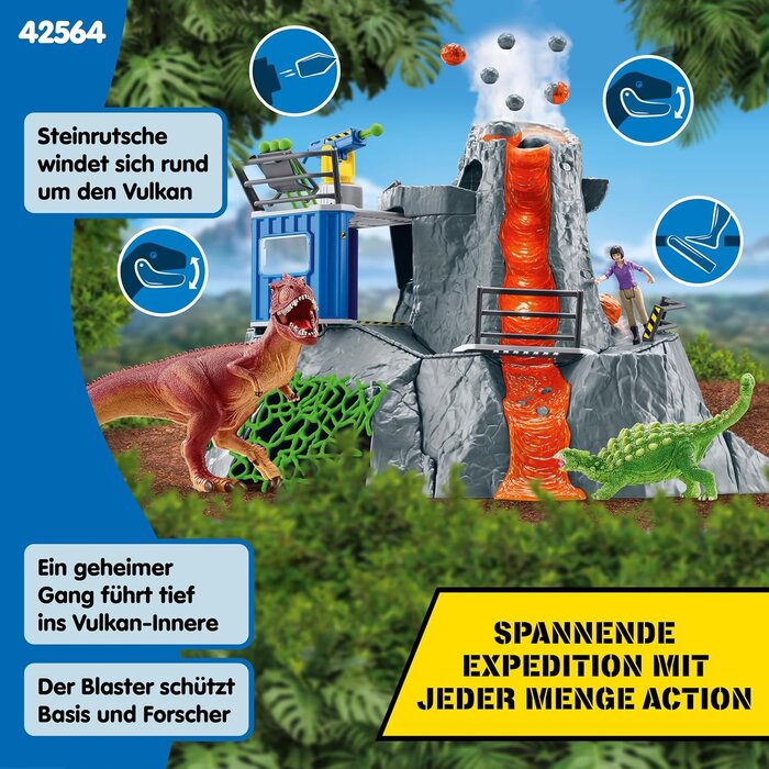 Große Vulkan-Expedition Dinosaurier Spielset mit LED & Licht - bis zu 34% sparen