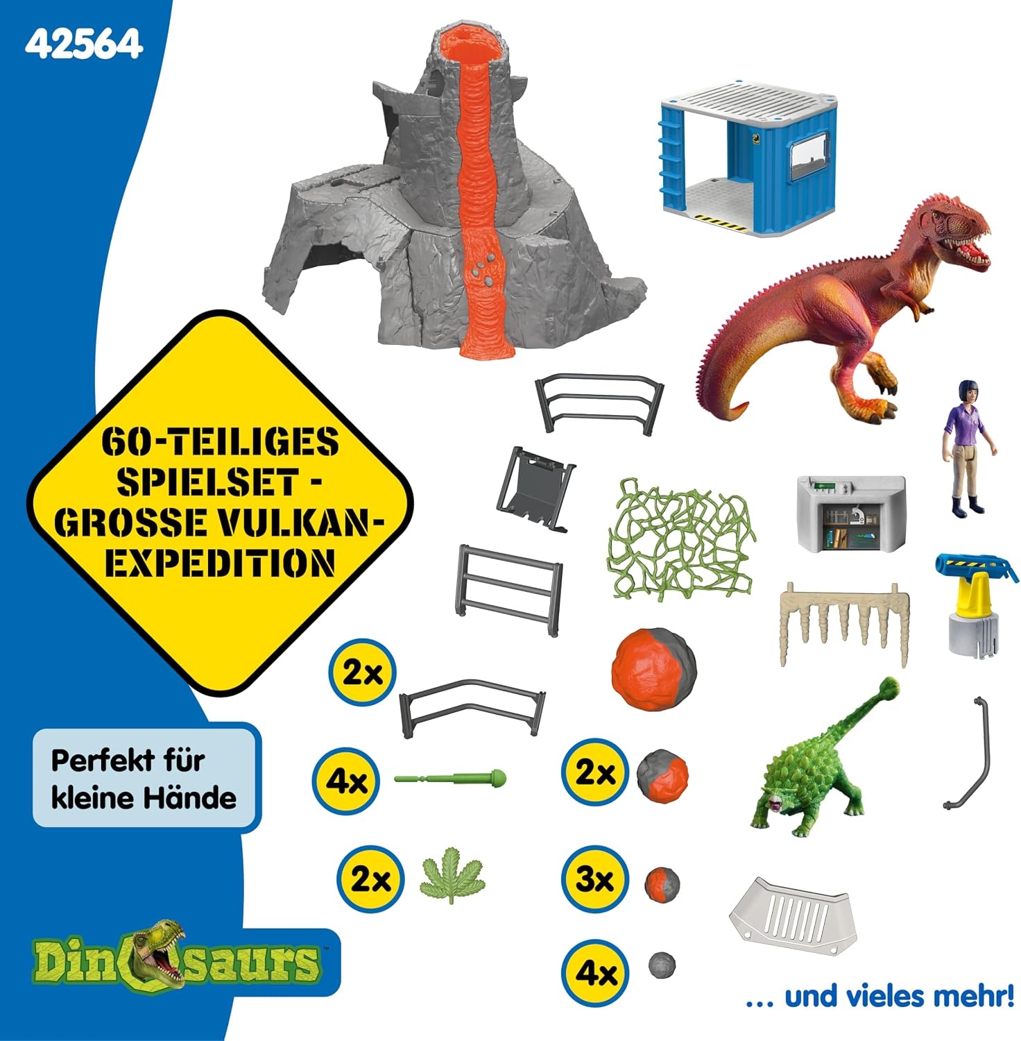 Große Vulkan-Expedition Dinosaurier Spielset mit LED & Licht - bis zu 34% sparen