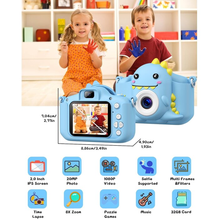 Gofunly Digitale Kinderkamera - Dinosaurier-Design - bis zu 33% Rabatt