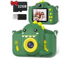 Gofunly Digitalkamera für Kinder - Dino-Grün, 20MP, 32GB SD-Karte - bis zu 32% Rabatt