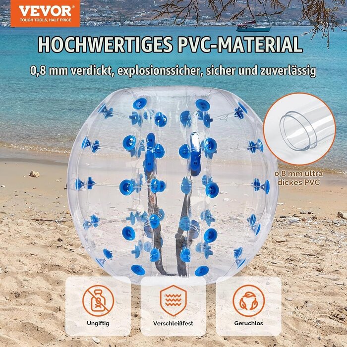 Vevor Aufblasbarer Bumper-Ball 1,2m - Outdoor Spielspaß - bis zu 34% sparen