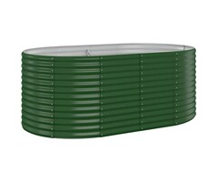 Vidaxl Großes Hochbeet 175x100x68 cm, pulverbeschichteter Stahl, Grün - bis zu 40% sparen