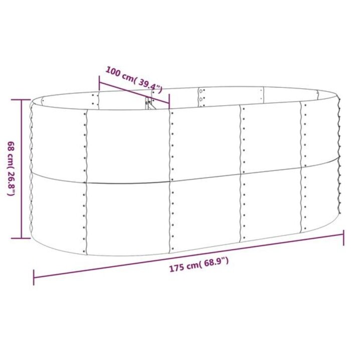 Vidaxl Robustes Hochbeet 175x100x68 cm, Grün - Jetzt bis zu 34% günstiger