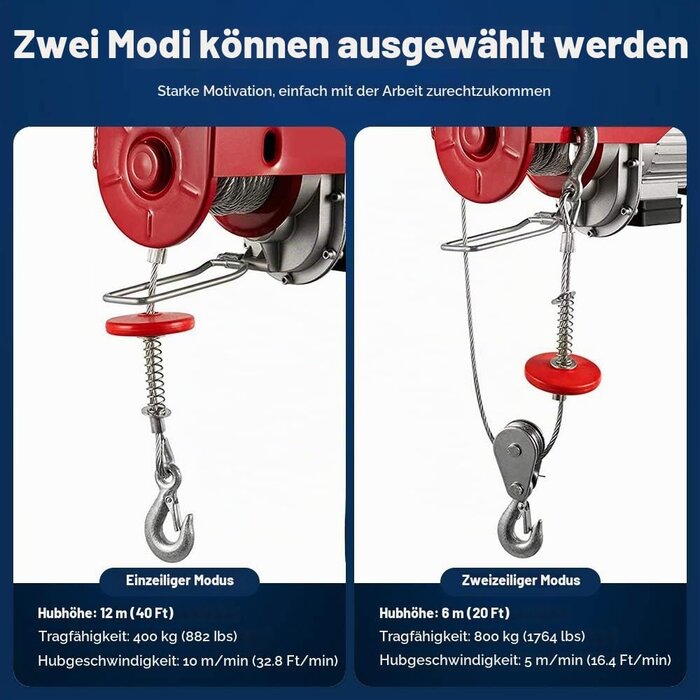 Elektrischer Seilzug 400-800 kg - Bis zu 35% Rabatt auf Rückläufer