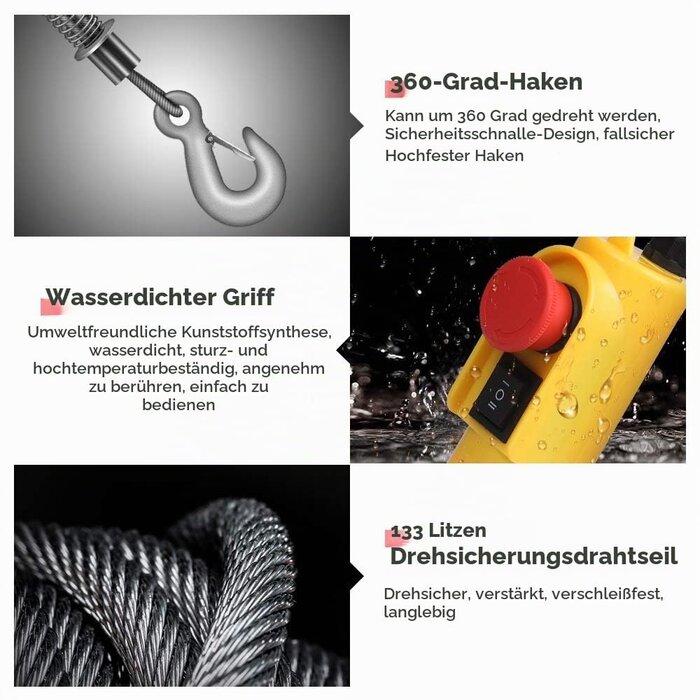 Elektrischer Seilzug 400-800 kg - Bis zu 35% Rabatt auf Rückläufer