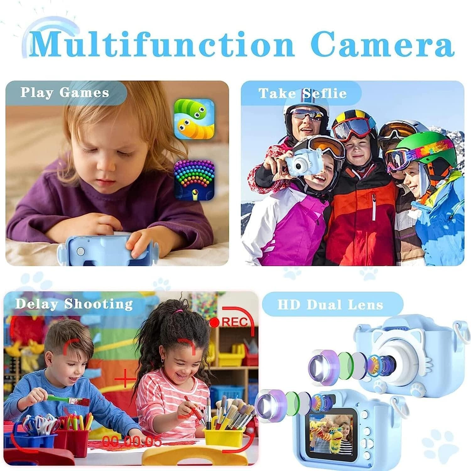 Digitale Kinderkamera 1080p - Blau - Jetzt bis zu 32% günstiger