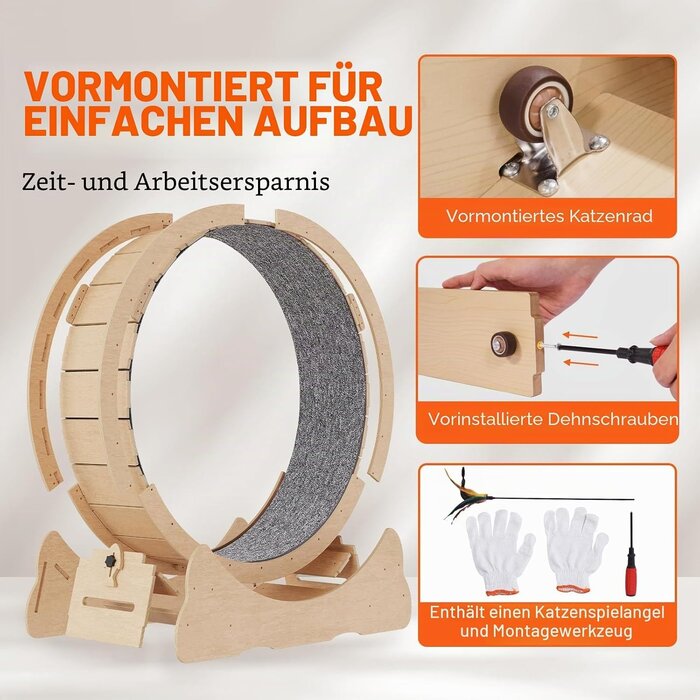 Vevor Katzenlaufrad aus Holz 132 cm - Bis zu 35% Rabatt auf Rückläufer