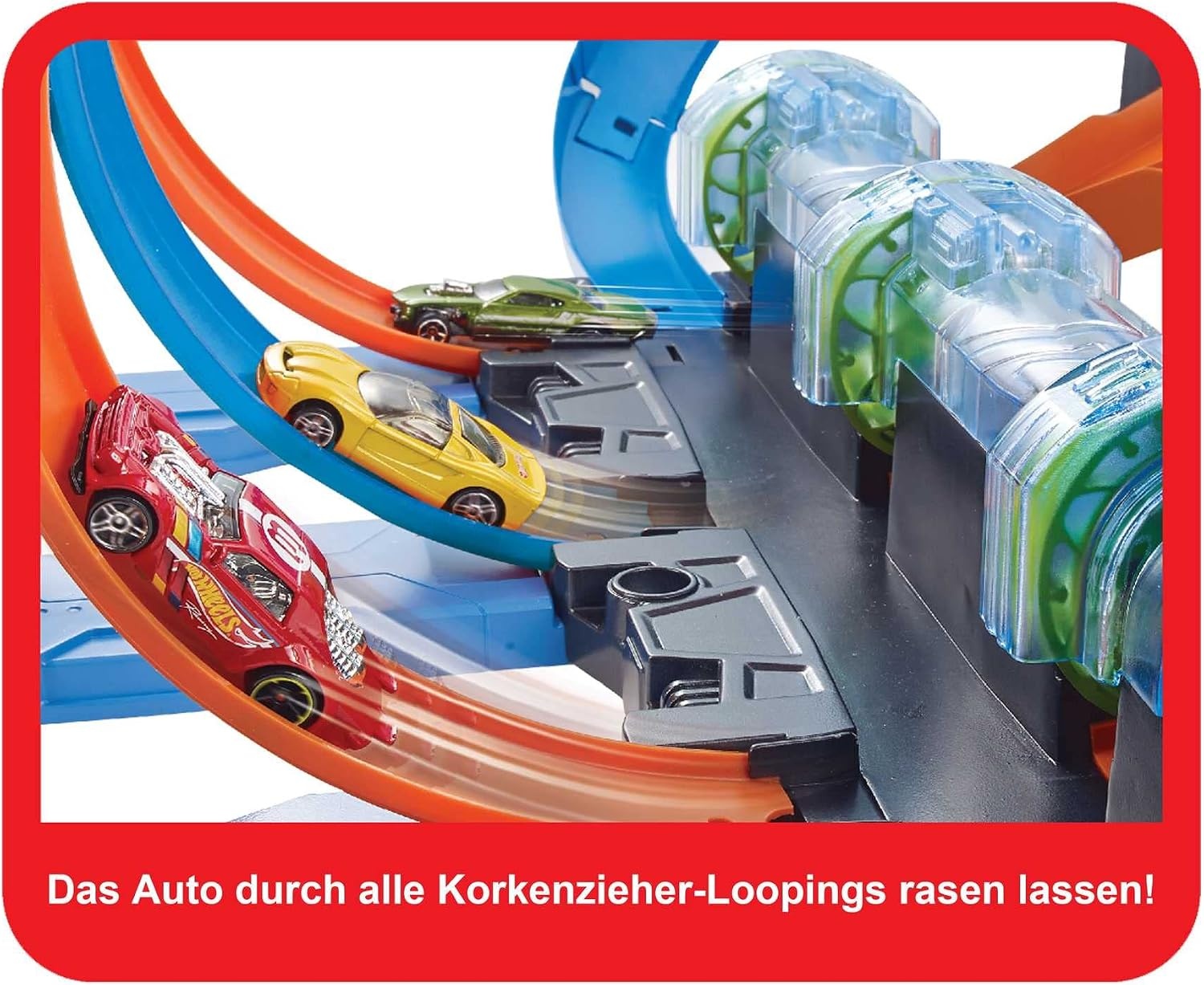 Hot Wheels Action-Rennbahn mit 3 Loopings und Boostern - Bis zu 34% sparen