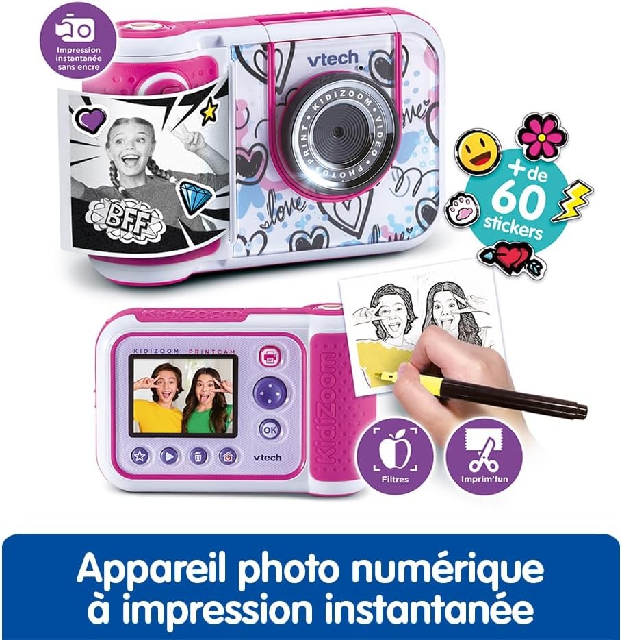 Vtech Digitale Kinder-Sofortbildkamera mit Selfie-Linse - Pink | bis zu 34% sparen