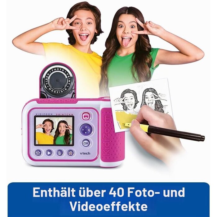 Vtech Digitale Kinder-Sofortbildkamera mit Selfie-Linse - Pink | bis zu 34% sparen