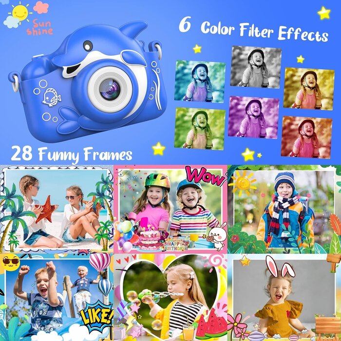 Delfin-Digitalkamera für Kinder 20MP HD - bis zu 32% günstiger im Outlet