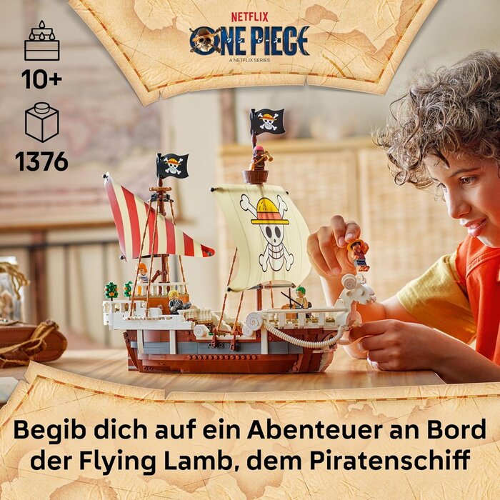 ONE PIECE Piratenschiff Modellbausatz, 1376 Teile, bis zu 35% Rabatt