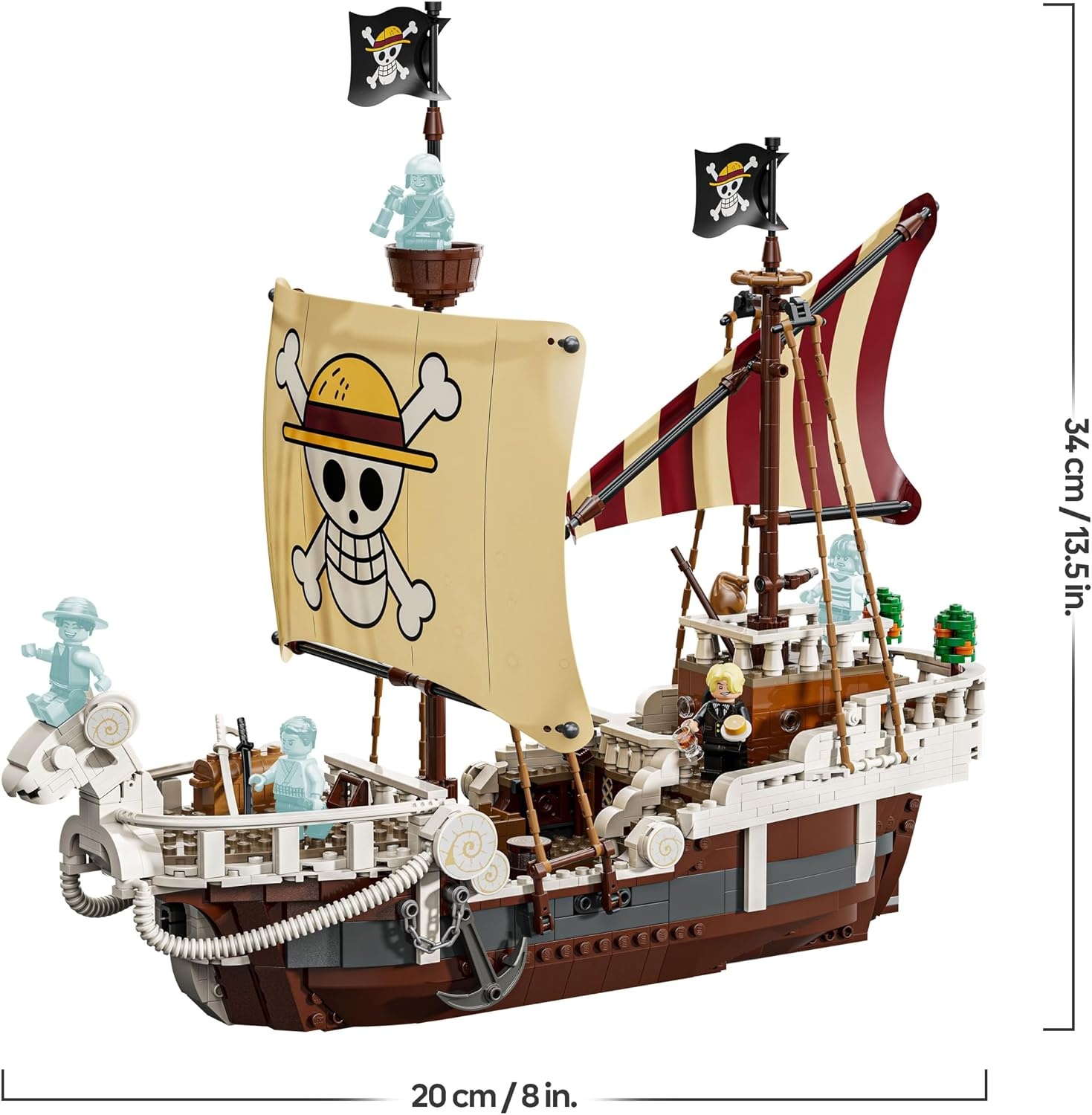ONE PIECE Piratenschiff Modellbausatz, 1376 Teile, bis zu 35% Rabatt
