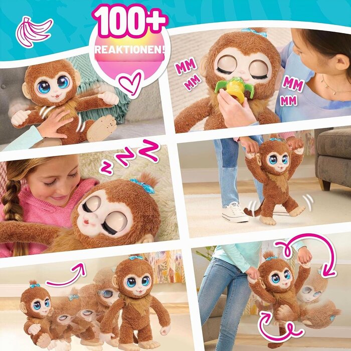 Interaktiver Plüsch-Affe 38 cm - Mit 100+ Reaktionen - Jetzt bis zu 34% Rabatt