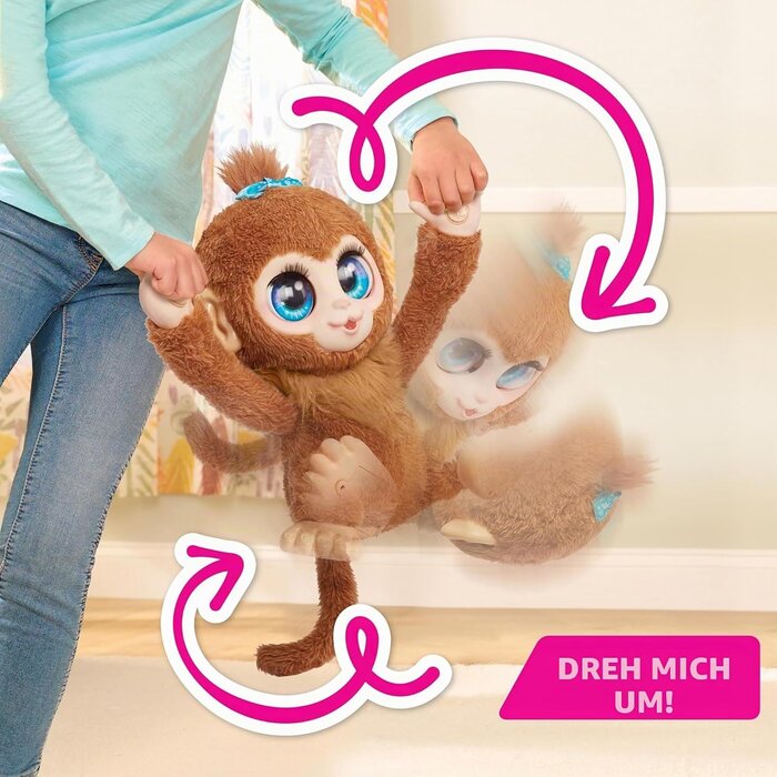Interaktiver Plüsch-Affe 38 cm - Mit 100+ Reaktionen - Jetzt bis zu 34% Rabatt