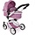 2-in-1 Kombi-Puppenwagen in Jeans Pink - höhenverstellbar - bis zu 34% Rabatt