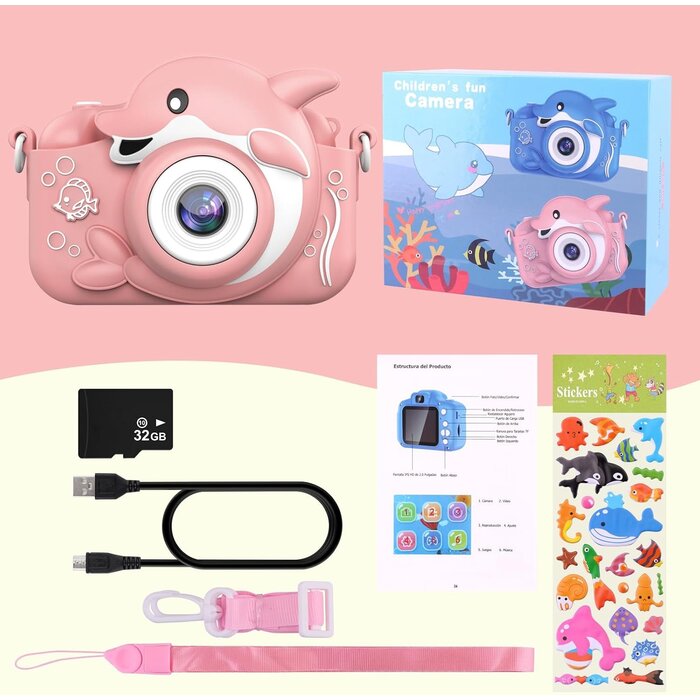 Digitale Kinderkamera 20 MP, Rosa - Jetzt bis zu 31% Rabatt sparen!
