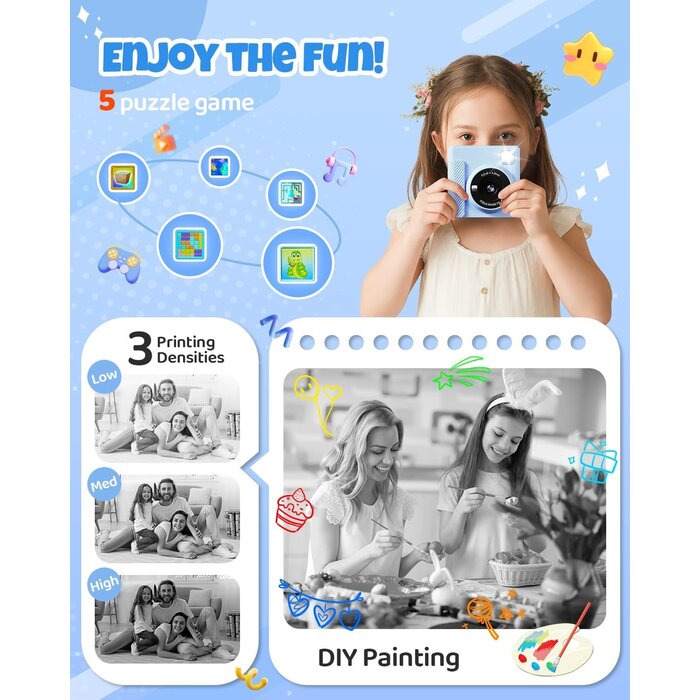 Digitalkamera für Kinder mit Sofortdruck & 32GB - Jetzt bis zu 33% sparen