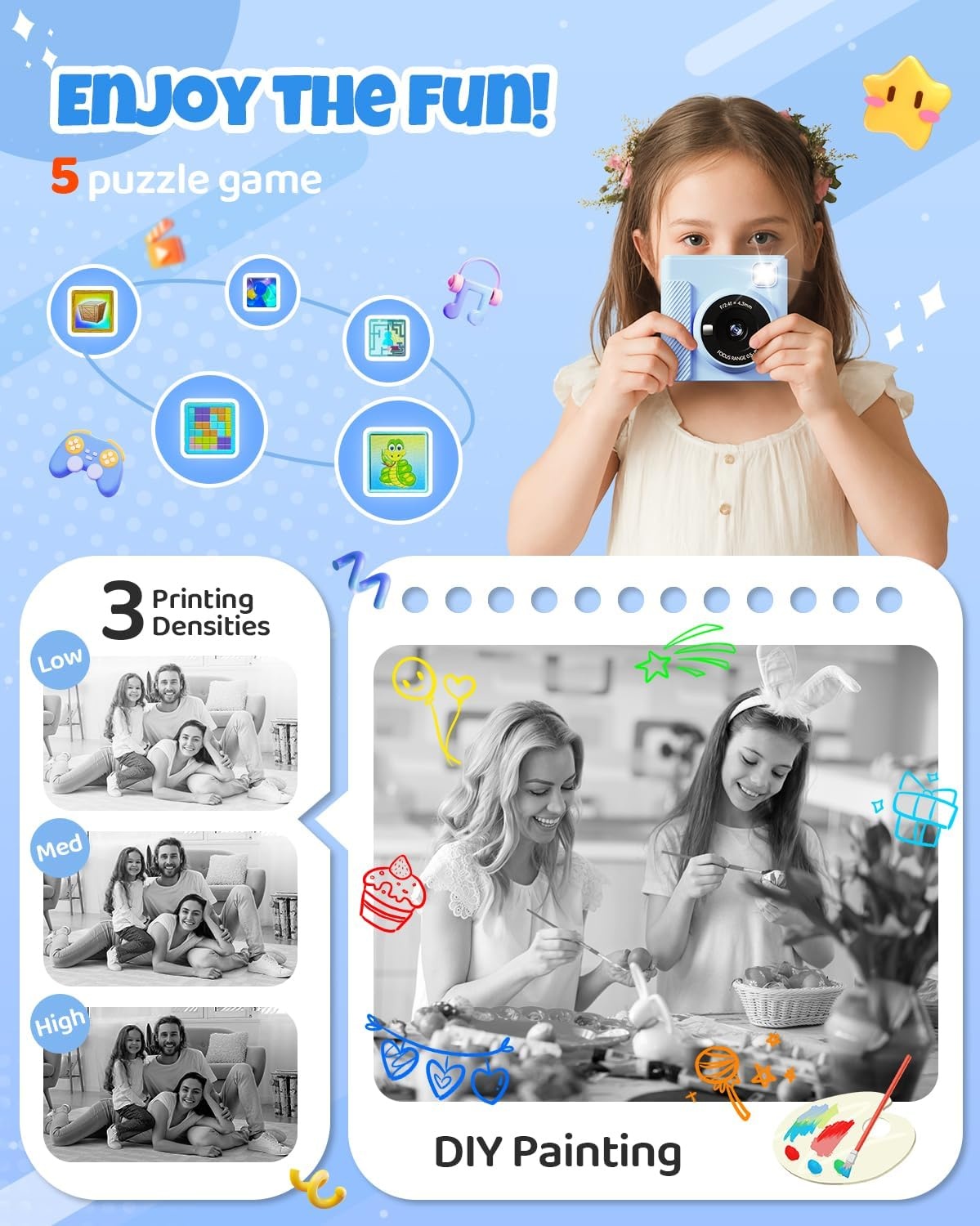 Digitalkamera für Kinder mit Sofortdruck & 32GB - Jetzt bis zu 33% sparen