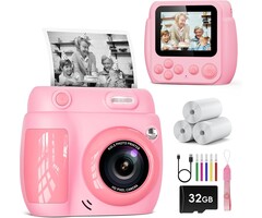 Digitale Kinder-Sofortbildkamera mit 1080p - Rosa - bis zu 39% Rabatt