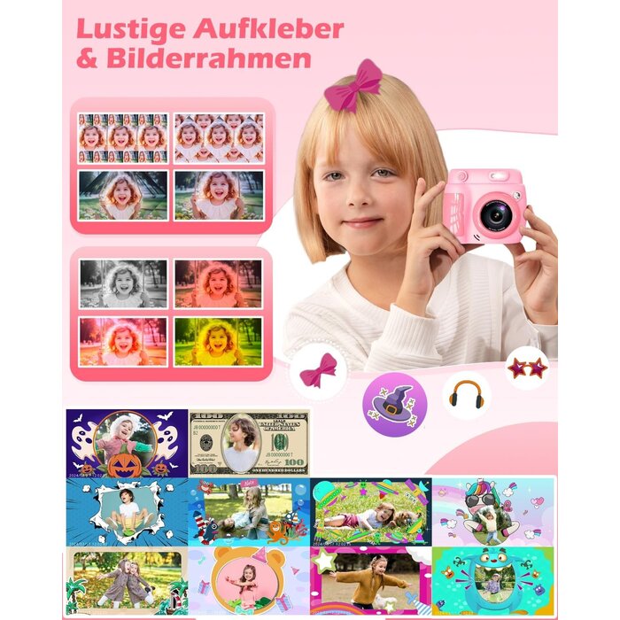 Digitale Kinder-Sofortbildkamera 20MP inkl. Zubehör - jetzt bis zu 33% sparen