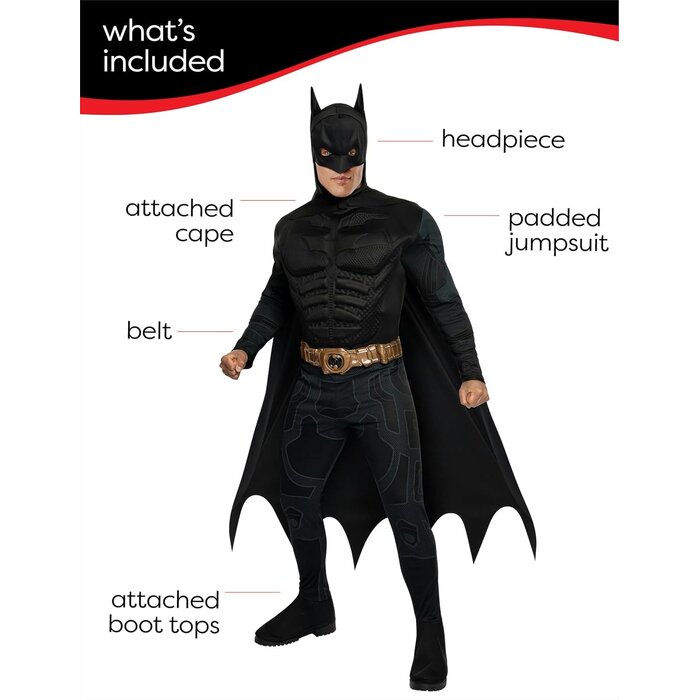 Batman Muskelkostüm Herren XL - DC Helden-Look - bis zu 33% reduziert