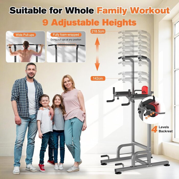 Power Tower Klimmzugstation - Fitnessgerät bis 180 kg - bis zu 35% Rabatt