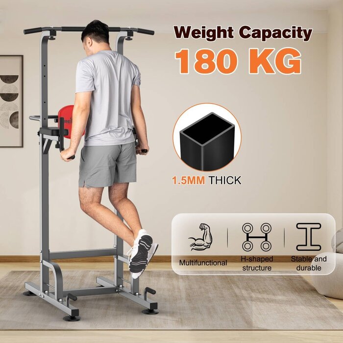 Power Tower Klimmzugstation - Fitnessgerät bis 180 kg - bis zu 35% Rabatt