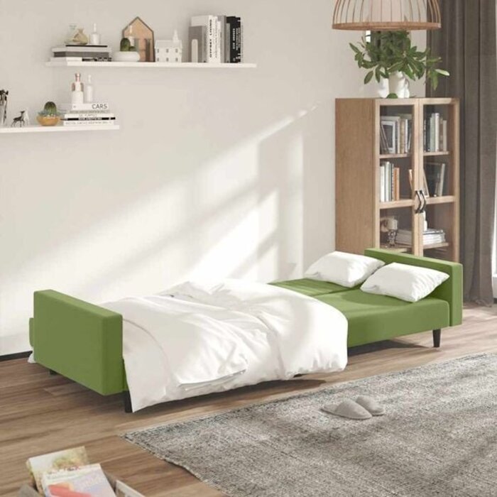 Vidaxl Schlafsofa 2-Sitzer in Hellgrün - Samt - Jetzt bis zu 66% sparen