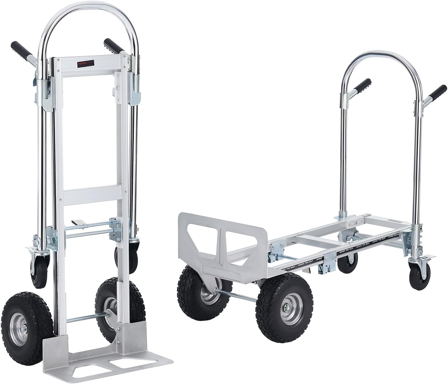 Vevor 2-in-1 Sackkarre & Plattformwagen - bis 454 kg - Silber - bis zu 35% Rabatt