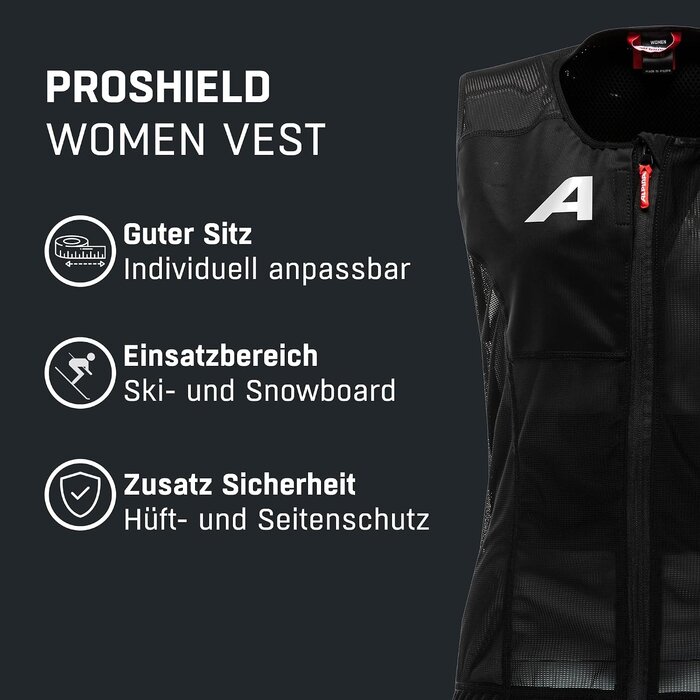 Damen Rückenprotektor Weste - Flexibler Schutz - Schwarz XS - bis zu 46% Rabatt