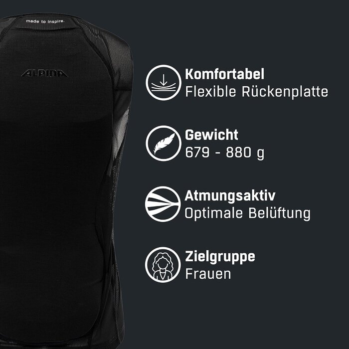 Damen Rückenprotektor Weste - Flexibler Schutz - Schwarz XS - bis zu 46% Rabatt