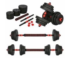 Viking Choice Verstellbares 20 kg Hantelset - 2-in-1 Kurzhantel & Langhantel - bis zu 37% Rabatt