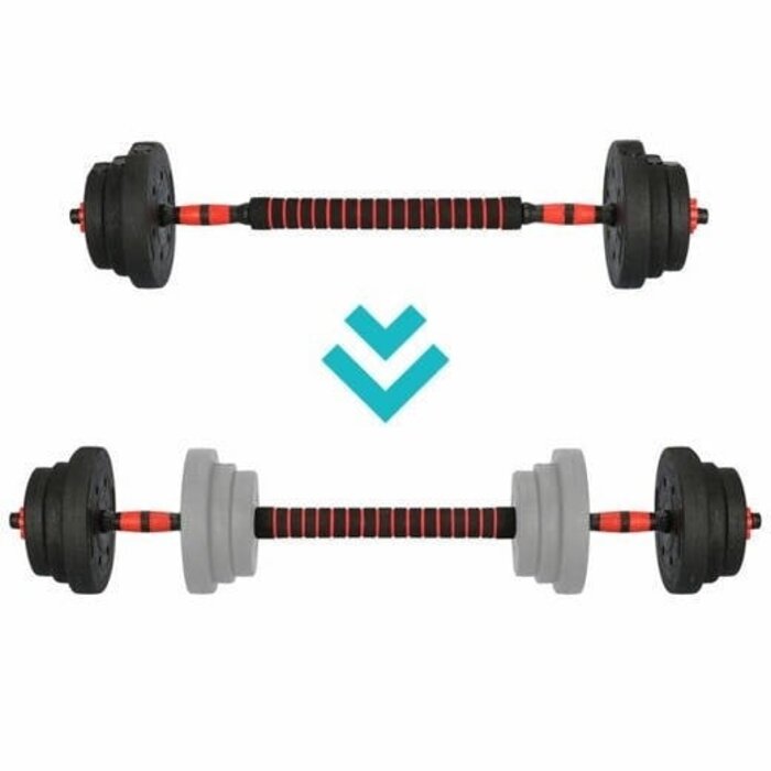 Viking Choice Verstellbares 20 kg Hantelset - 2-in-1 Kurzhantel & Langhantel - bis zu 37% Rabatt