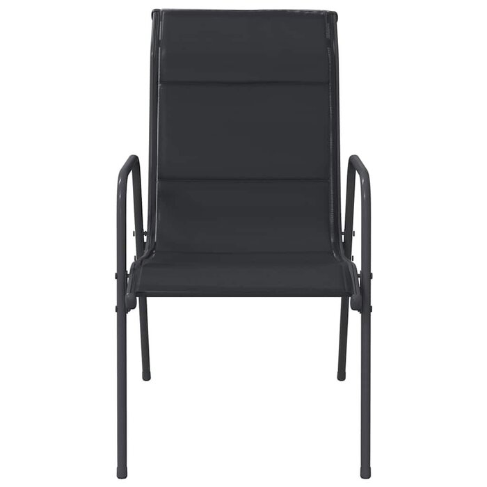 Vidaxl 4er Set Gartenstühle Stahl & Textilene - Schwarz - Bis zu 34% sparen