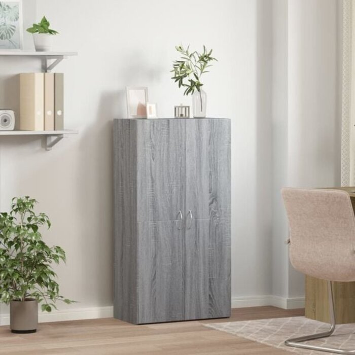 Vidaxl Eleganter Aktenschrank in Sonoma-Grau, 60x32x115 cm - jetzt bis zu 30% sparen