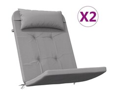 Vidaxl 2er Set Adirondack Stuhlkissen Grau - Jetzt bis zu 33% Rabatt sichern