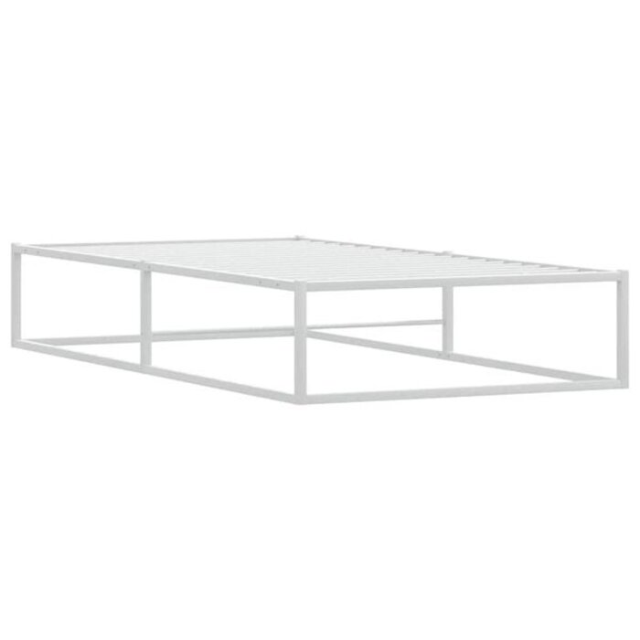 Vidaxl Elegantes Metallbett 90x200 cm - Weiß - Outlet-Angebot bis zu 34% sparen