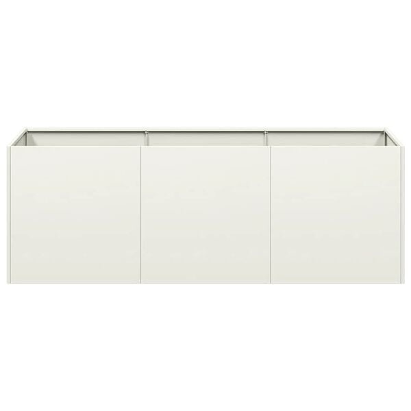Vidaxl Design-Pflanzkübel 120x40x40 cm aus Stahl - Weiß - bis zu 34% günstiger