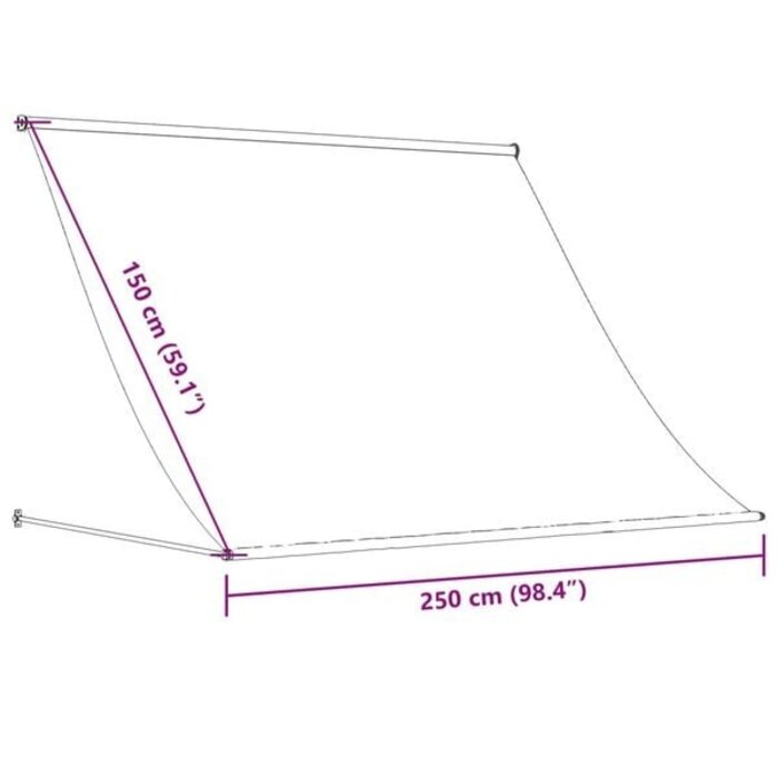 Vidaxl Ausziehbare Markise 250 x 150 cm Anthrazit - Sparen Sie bis zu 34 %