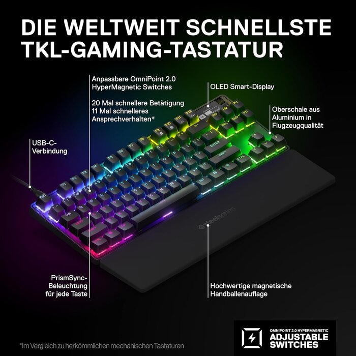 Gaming-Tastatur TKL mit HyperMagnetic-Schaltern - bis zu 35% Rabatt
