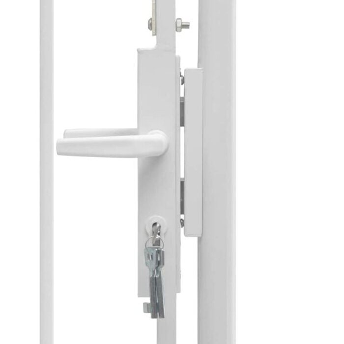 Vidaxl Gartentor Woerden Stahl weiß 1x2,25m - Jetzt bis zu 35% sparen