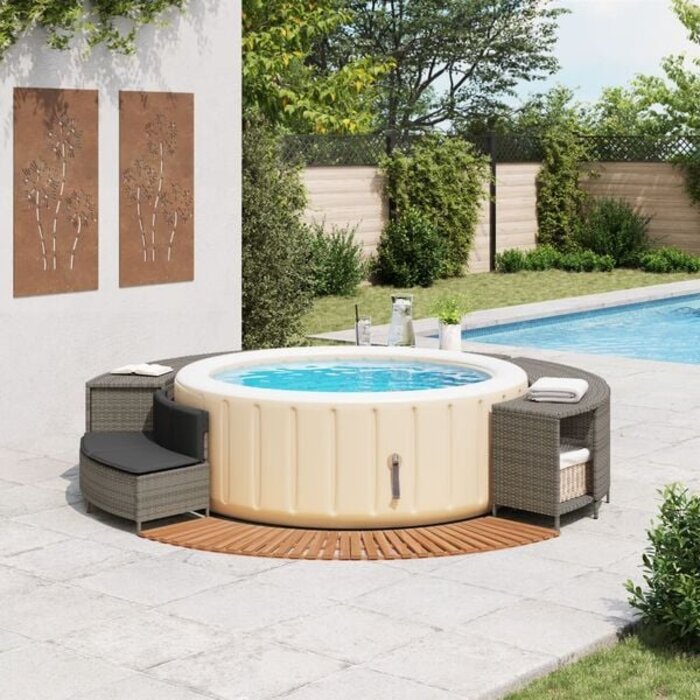 Vidaxl Whirlpool-Umrandung Poly-Rattan & Akazie - Jetzt bis zu 35% Rabatt