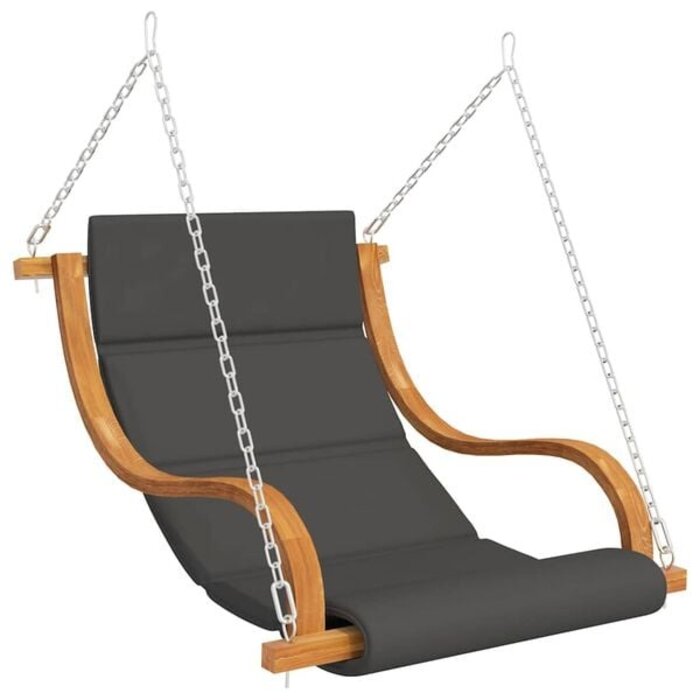 Vidaxl Schaukelstuhl-Sitz aus Holz mit Kissen - Bis zu 35% Rabatt