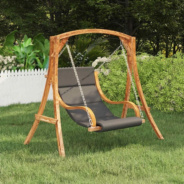 Vidaxl Schaukelstuhl-Sitz aus Holz mit Kissen - Bis zu 35% Rabatt