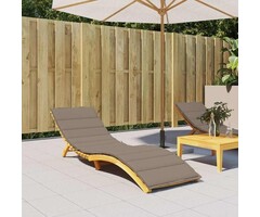 Vidaxl Liegekissen 200x50x3 cm Taupe - Sonnenliegen-Auflage - bis zu 33 % Rabatt