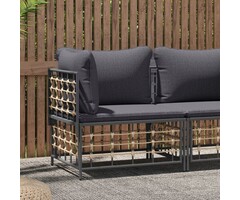 Vidaxl Garten-Ecksofa aus Poly-Rattan Anthrazit - Outlet-Deal bis zu 34% sparen